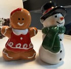 Cracker Barrel Christmas Gingerbread Girl & Reindeer Salt & Pepper Shakers