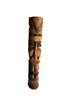 Vintage Hand Carved Wood Tiki Statue Totem 42