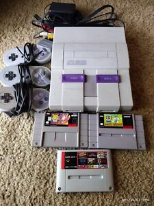 SNES Super Nintendo Console 001 Bundle Lot Over 100 Games! 3 Controllers TESTED!