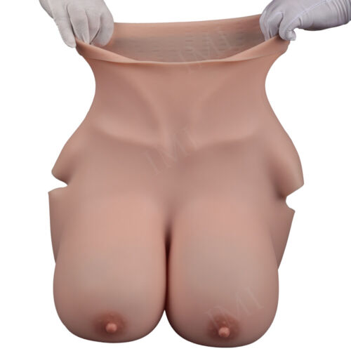 Plus torso Size Silicone Breast Forms Boobs B-K Cup Breastplate for Crossdresser