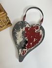 Galvanized distressed key to your heart wall decor Junk Gypsy vibes locket 5x12