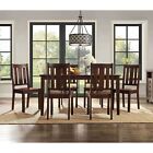 7 Piece Dining Room Set Wooden Kitchen Table & 6 Chairs Contemporary Farmhouse