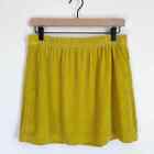 American Eagle Chartreuse Corduroy A-Line Mini Skirt