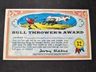 1964 Topps Nutty Awards Card # 32 Bull Thrower's Award (EX) Last-N-Set