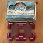 Vintage Stax Twin Two Deck Playing Card Rack Holder Canasta Gin Rummy Games