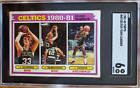 1981 Topps Basketball #45 Boston Celtics Team Leaders Larry Bird SGC 6