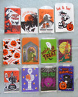 12 Vintage Halloween Paper Trick or Treat Candy Bag Lot Haunted Castle Skeleton