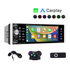 Single 1 Din Apple/Android Carplay Car Stereo Radio Bluetooth Touch AM/RDS 5.1