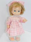 Horsman Doll 1974 Vintage Toy Pink Gingham Dress Blonde