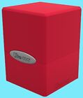 ULTRA PRO APPLE RED SATIN CUBE DECK BOX Card Compartment Storage Case ccg
