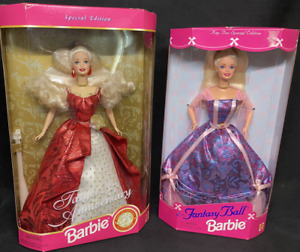 New ListingLot of 2 Barbies Target 35th Anniversary and Kay Bee Fantasy Ball NRFB Vintage