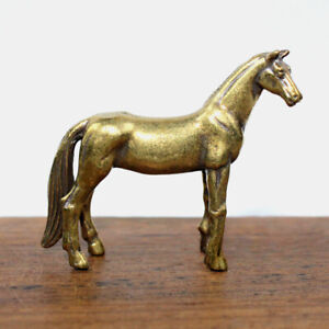 Brass Horse Figurine Statue House Office Table Decoration Toys Animal Figurines*