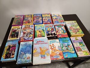 Kids VHS Lot (17) Wiggles, Barney, Arthur, Bob The Builder, Dragon Tales...