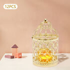 Metal BIrd Cage Candle Holder 12Pieces Durable Decorative Candle Candlestick