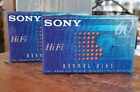 New Listing Sony Hi Fi 60 Minute Audio Cassette Tapes Type1 Blank Media lot of 2 sealed