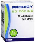 Prodigy No Coding, Expire: 07/03/2025+, 50 Count, Diabetic Glucose Test Strips,