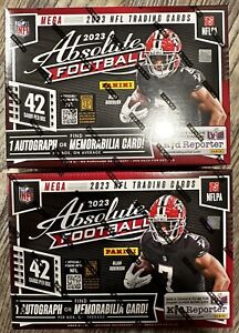 2023 Panini Absolute Football Factory Sealed NFL Mega Box Lot of 2 Boxes In Hand