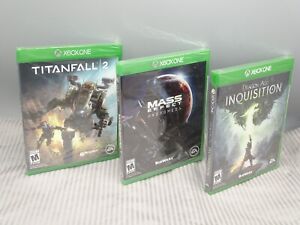 *NEW*  Lot of 3 SEALED!  XBOX ONE GAMES!  Dragon Age, Mass Effect, Titanfall!