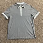 J Lindeberg Shirt Polo Golf Mens Gray Size XL Regular Fit 0043