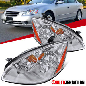 Fits 2002-2004 Altima Halogen Headlights Headlamps Replacement Left+Right 02-04