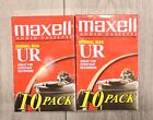 New ListingMaxell Audio Blank Cassette Tapes 10 Pack 90 Minutes Normal Bias UR NEW Lot Of 2