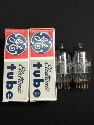 PAIR GE 12AT7/6679 Audio Amplifier VINTAGE VACUUM TUBES Tested Strong 4.3392-D