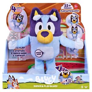 Bluey Dance and Play Bluey Doll with 55+ Phrases NEW IN BOX!! Animated Plush