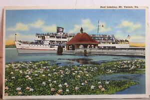Virginia A Mt Vernon Boat Landing Postcard Old Vintage Card View Standard Postal