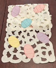 EASTER TABLE RUNNER 59x13 ~ Collections ETC ~ Pastel Eggs ~ Cut out Design ~ EUC