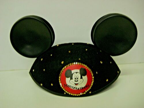 Disney MOUSEKETEERS Swarovski Crystals Mickey Mouse Adult Ear Hat LE 1955 NEW