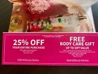New Listing2 Bath and Body Works Coupons - 25% off entire purchase!! body care gift - 5/12