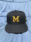 Michigan Fitted Flat bill Hat New Era 7 5/8  Navy And Yellow New