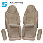 For Ford Excursion Limited 2000 2001 Front Bottom & Top Leather Seat Cover Tan (For: 2000 Ford Excursion Limited 6.8L)