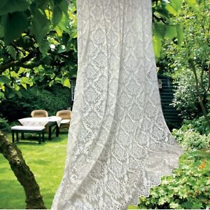 Damask Lace Window Curtain Vintage Lace French Tull  Shabby Chic Lace Curtains