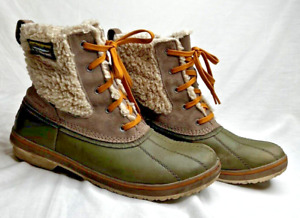 LL Bean Rangeley Pac Green Water Resistant Insulated Winter Boots Womens Sz 11