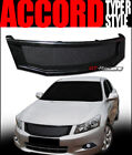 For 2008-2010 Accord 4 Door Glossy Black Aluminum Mesh Front Bumper Grille Guard (For: 2008 Honda Accord)