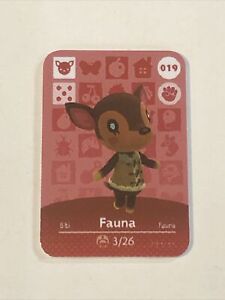 Fauna 019 Scannable Animal Crossing New Horizons New Leaf Amiibo NFC Card