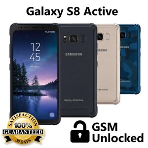 Samsung Galaxy S8 Active SM-G892A - 64GB (GSM Unlocked) Gray | Gold | Blue