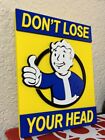 Fallout Vault Boy DON'T LOSE YOUR HEAD Large 9x7 3D Fallout Gaming Poster Print!