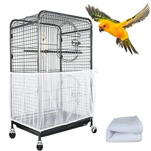 Extra Large Bird Cage Seed Catcher Guard Universal Birdcage Cover Nylon Mesh