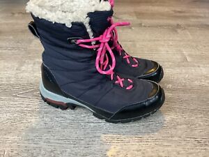 Columbia BL3704-040 Omni Heat Black Pink Snow Laced Up Womens Size 8.5 Boots