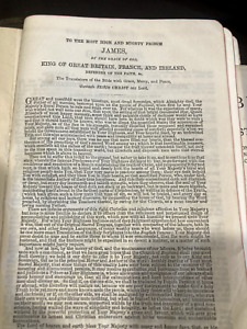 Antique King James Bible Undated Leather United Kingdom Printing