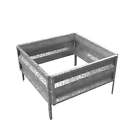 New ListingRaised Galvanized Iron Garden Bed Kit for Growing Plants (Gray)