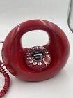 HANDBAG PHONE Vintage Retro Pushbutton Donut Telephone Touch Tone RED