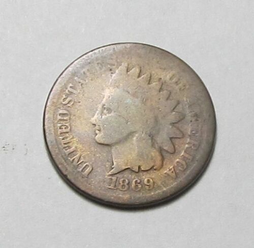 1869 INDIAN HEAD CENT, NICE TOUGHER COIN!!!!(A2)