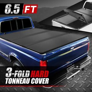 For 73-98 Ford F150 F250 F350 F100 6.5Ft Short Bed Hard Tri-Fold Tonneau Cover (For: Ford F-150)