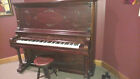 Antique 1902 Janssen Upright Grand Piano Solid Mahogany, Excellent Condition