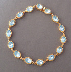 MFA Tennis Bracelet Topaz Aquamarine Pale Blue Crystal Museum of Fine Art 7.5