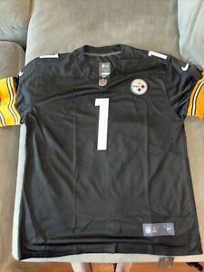 black Pittsburgh Steelers Justin Fields (1) stitched jersey (NWT) - adult XL