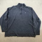 Vineyard Vines Sweater Adult 2XL Blue Solid Whale 1/4 Zip Pullover FLAW* 45040